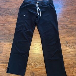 Figs Black Drawstring Scrub Pants
